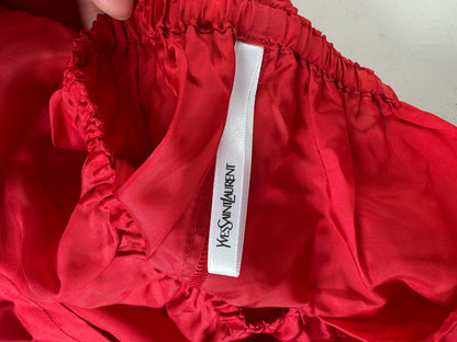 Vintage Yves Saint Laurent Skirt Bright Red L
