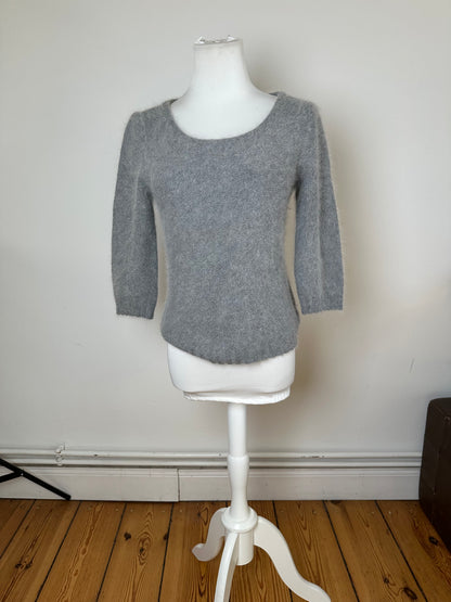 Vintage Balenciaga La Mode Angora Wool Knit Pullover Grey M