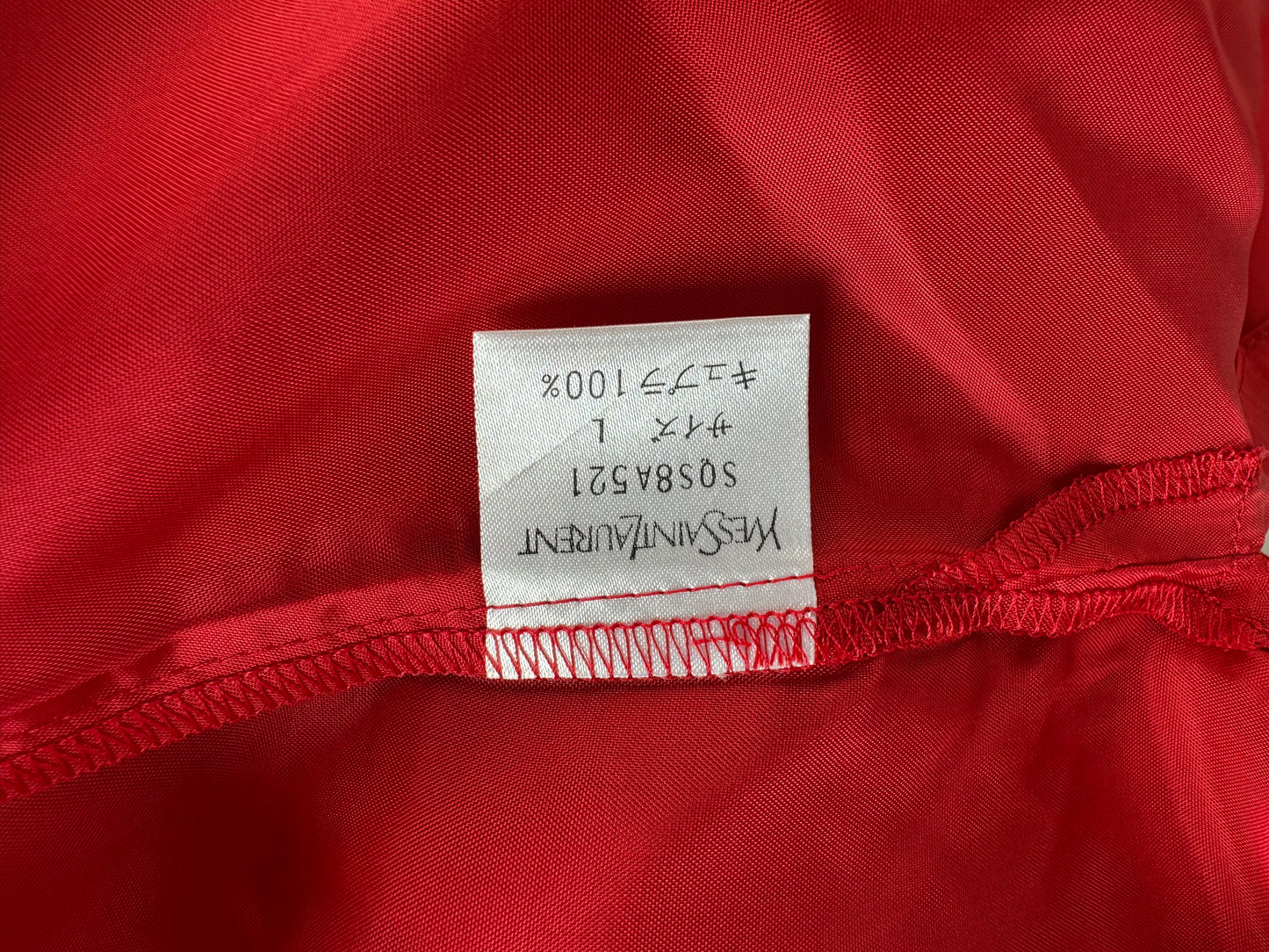 Vintage Yves Saint Laurent Skirt Bright Red L