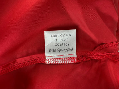 Vintage Yves Saint Laurent Skirt Bright Red L