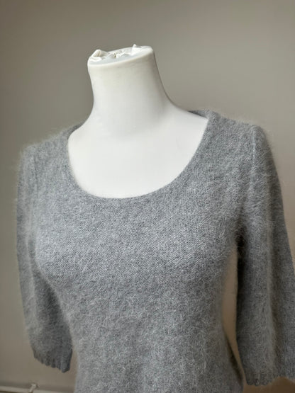 Vintage Balenciaga La Mode Angora Wool Knit Pullover Grey M