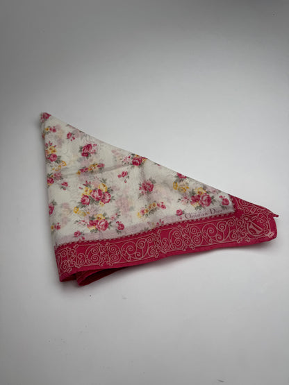 Vintage Dior Floral Silk scarf