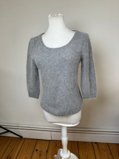 Vintage Balenciaga La Mode Angora Wool Knit Pullover Grey M