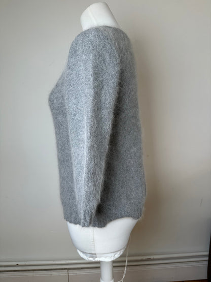 Vintage Balenciaga La Mode Angora Wool Knit Pullover Grey M