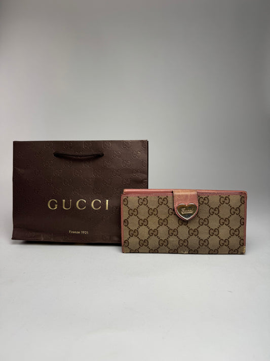 Vintage Gucci Monogram Wallet beige