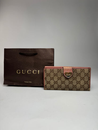 Vintage Gucci Monogram Wallet beige