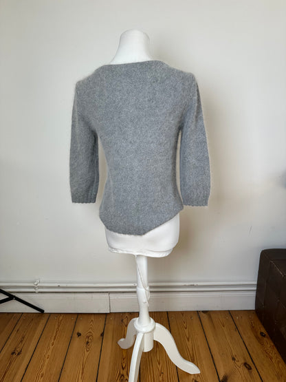 Vintage Balenciaga La Mode Angora Wool Knit Pullover Grey M
