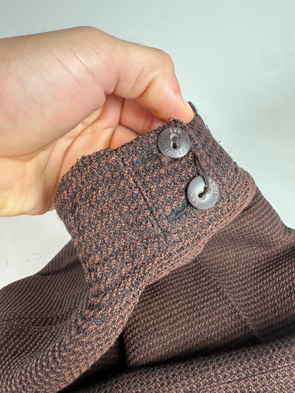 Vintage Fendi Woven Trousers Brown