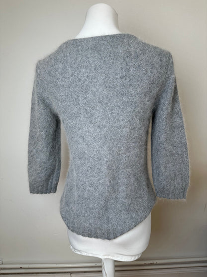 Vintage Balenciaga La Mode Angora Wool Knit Pullover Grey M