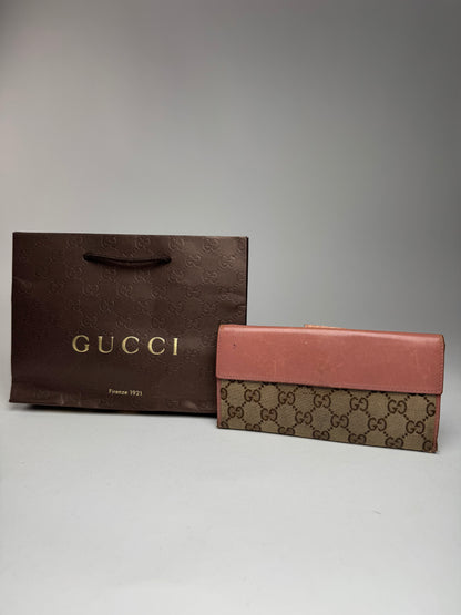 Vintage Gucci Monogram Wallet beige