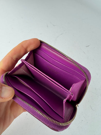 Vintage Emilio Pucci Leather Card Holder Purple Red White