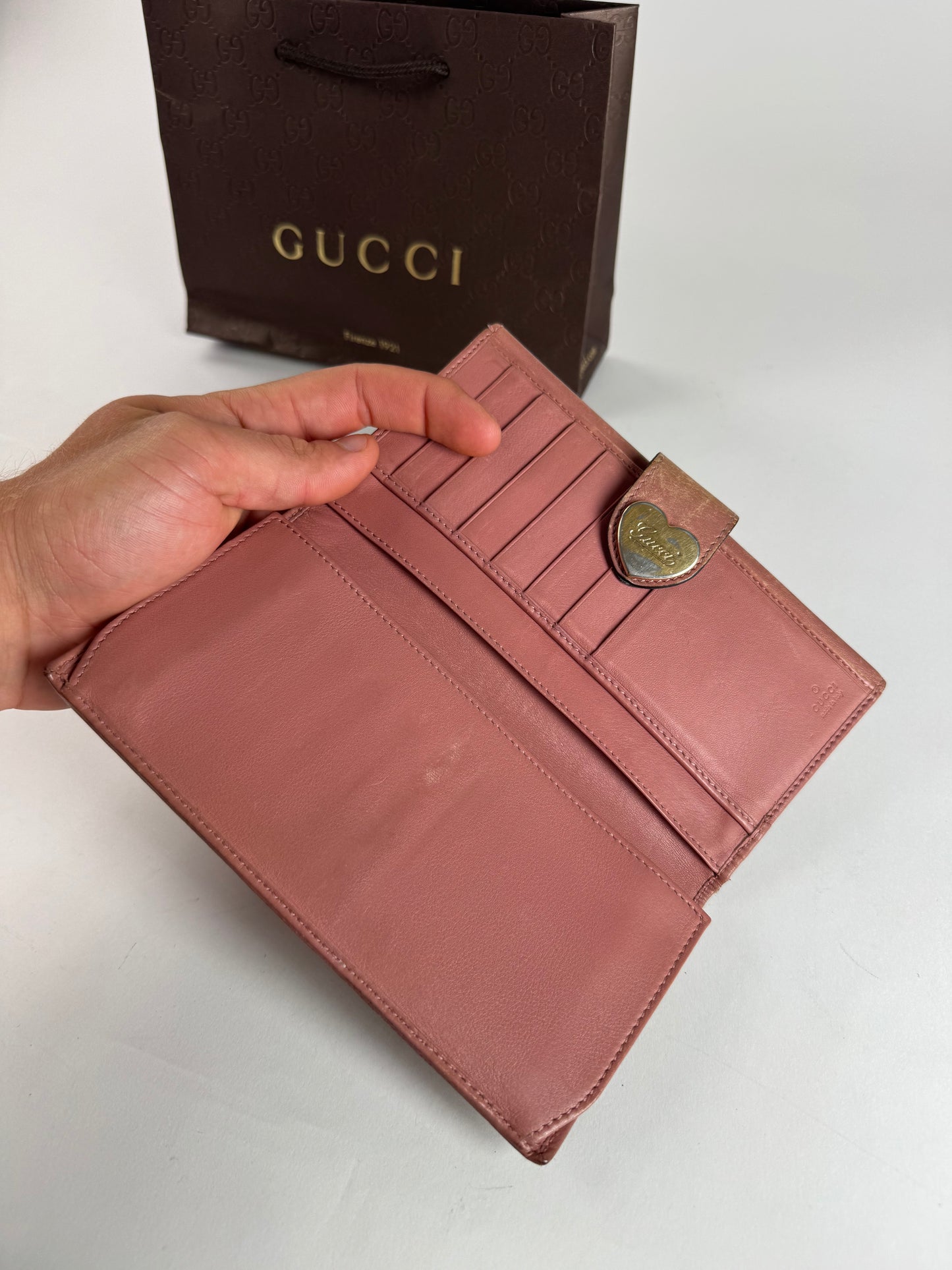 Vintage Gucci Monogram Wallet beige