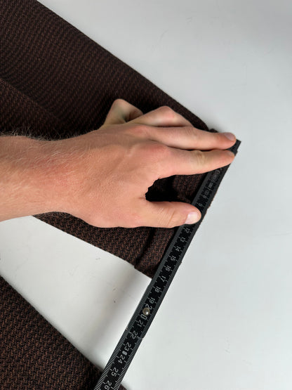 Vintage Fendi Woven Trousers Brown