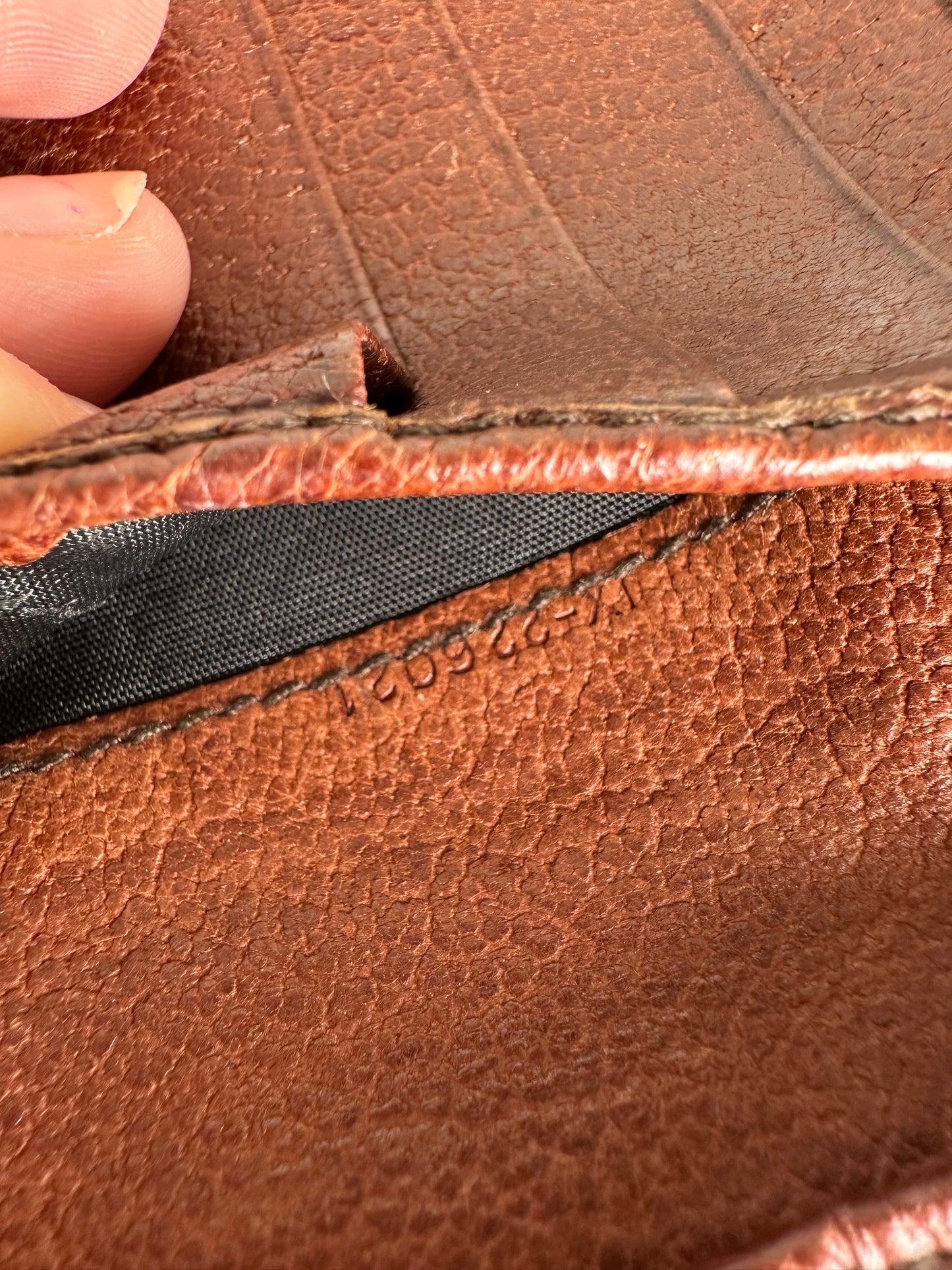 Vintage Ferragamo Leather Wallet Brown Gold Snap