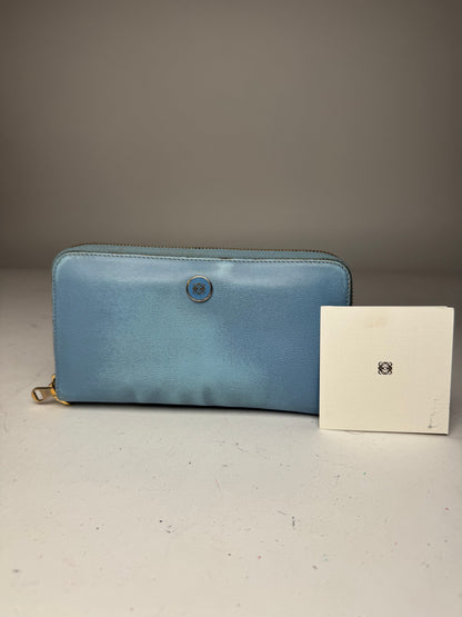 Vintage Loewe Madrid Leather Wallet Blue