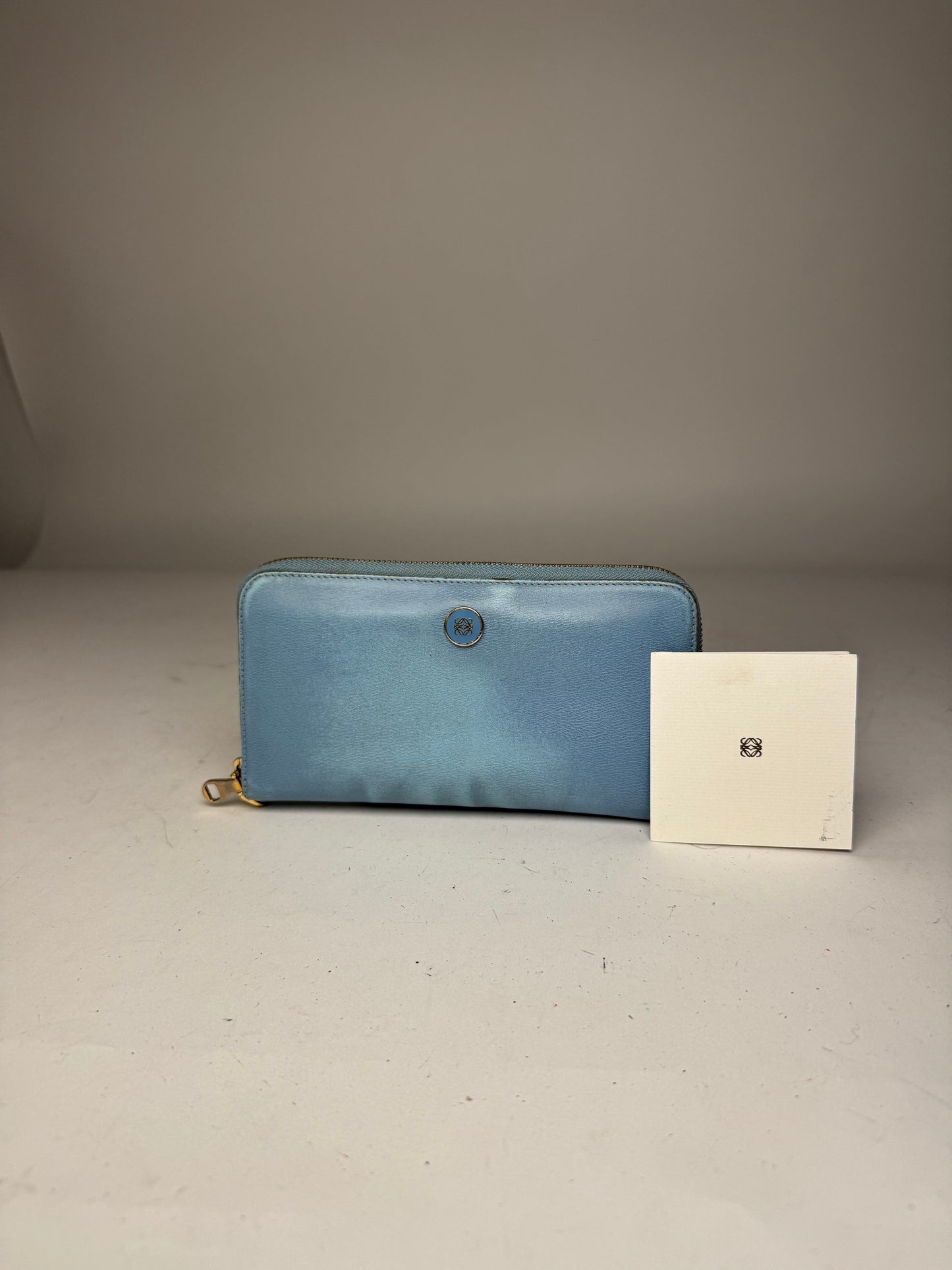 Vintage Loewe Madrid Leather Wallet Blue