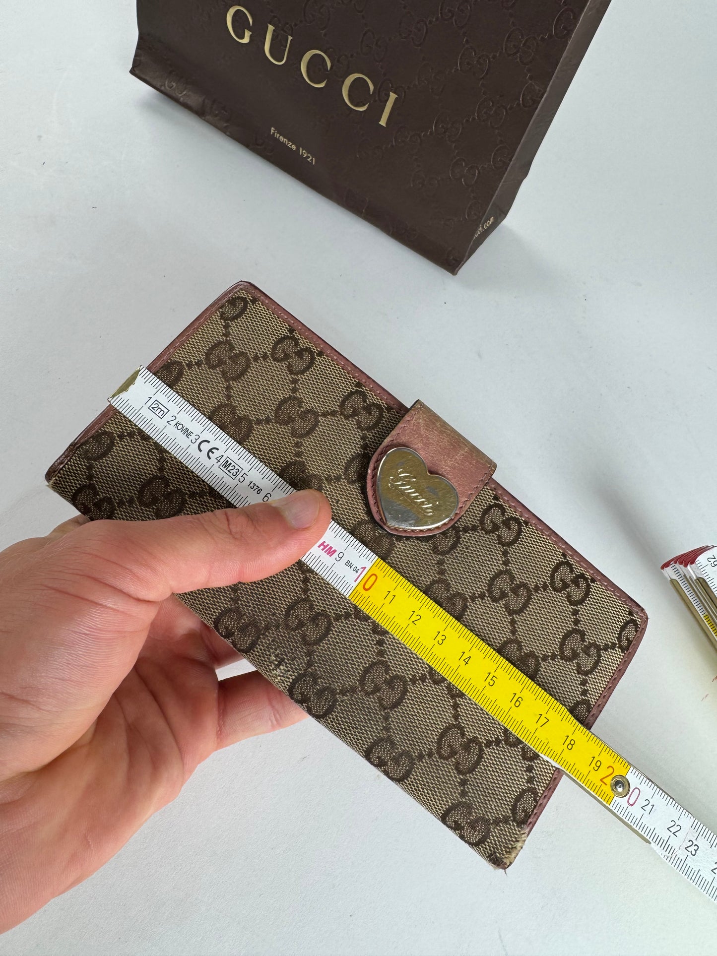 Vintage Gucci Monogram Wallet beige