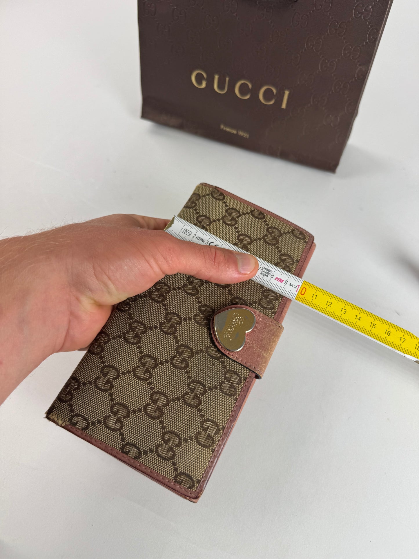 Vintage Gucci Monogram Wallet beige