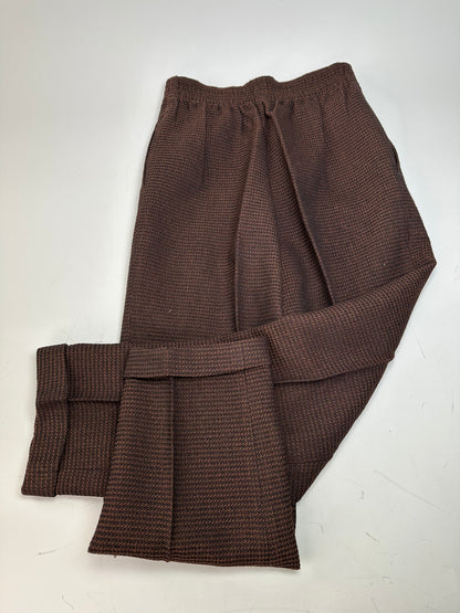Vintage Fendi Woven Trousers Brown