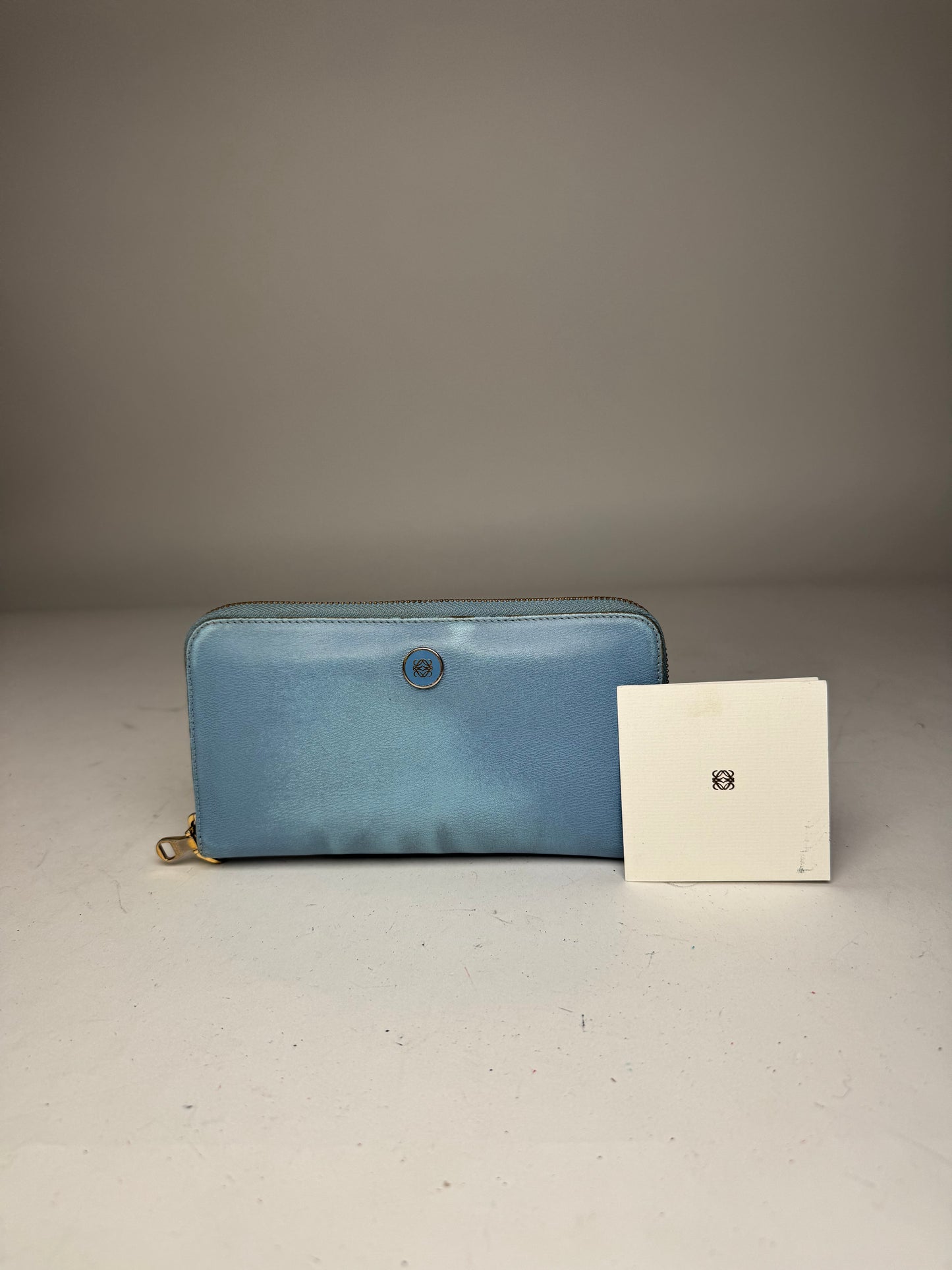 Vintage Loewe Madrid Leather Wallet Blue