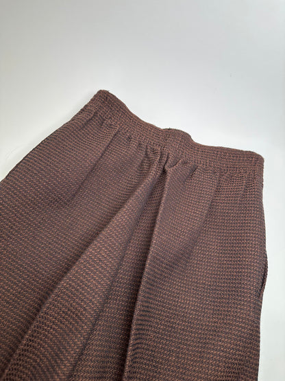 Vintage Fendi Woven Trousers Brown