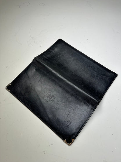 Vintage Celine Leather Wallet Black Gold