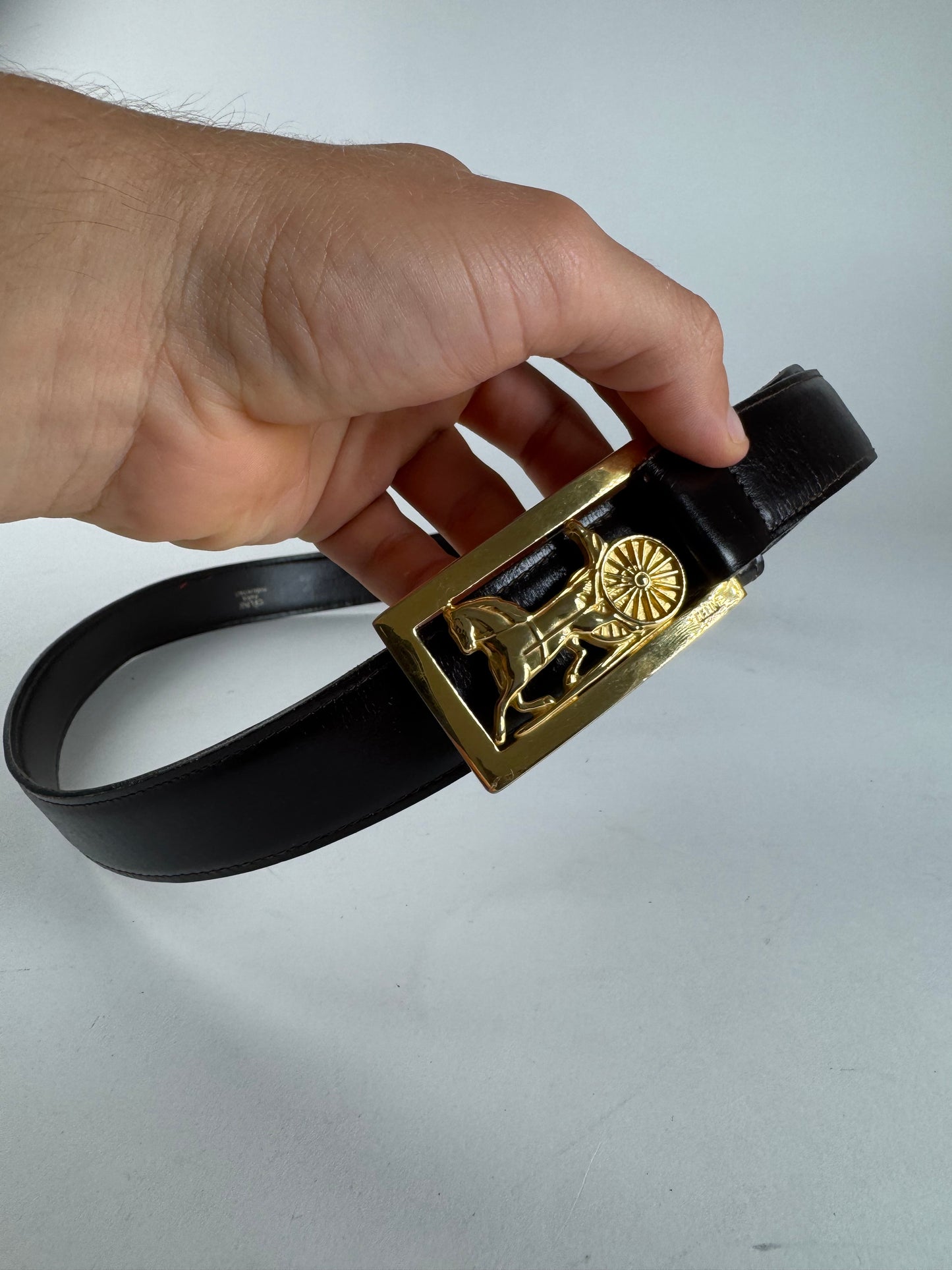 Vintage Celine Paris Leather belt brown