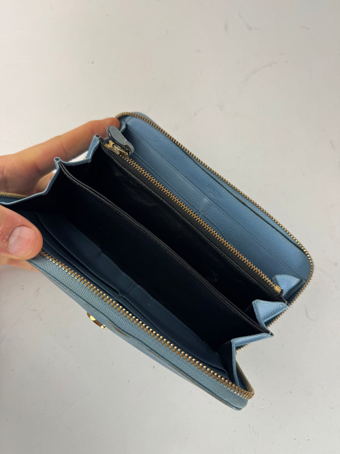 Vintage Loewe Madrid Leather Wallet Blue