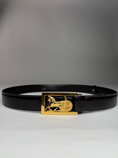 Vintage Celine Paris Leather belt brown