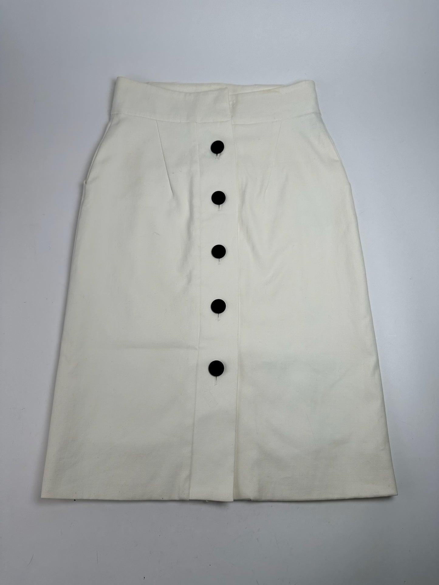 Vintage Long Gucci Canvas Skirt white