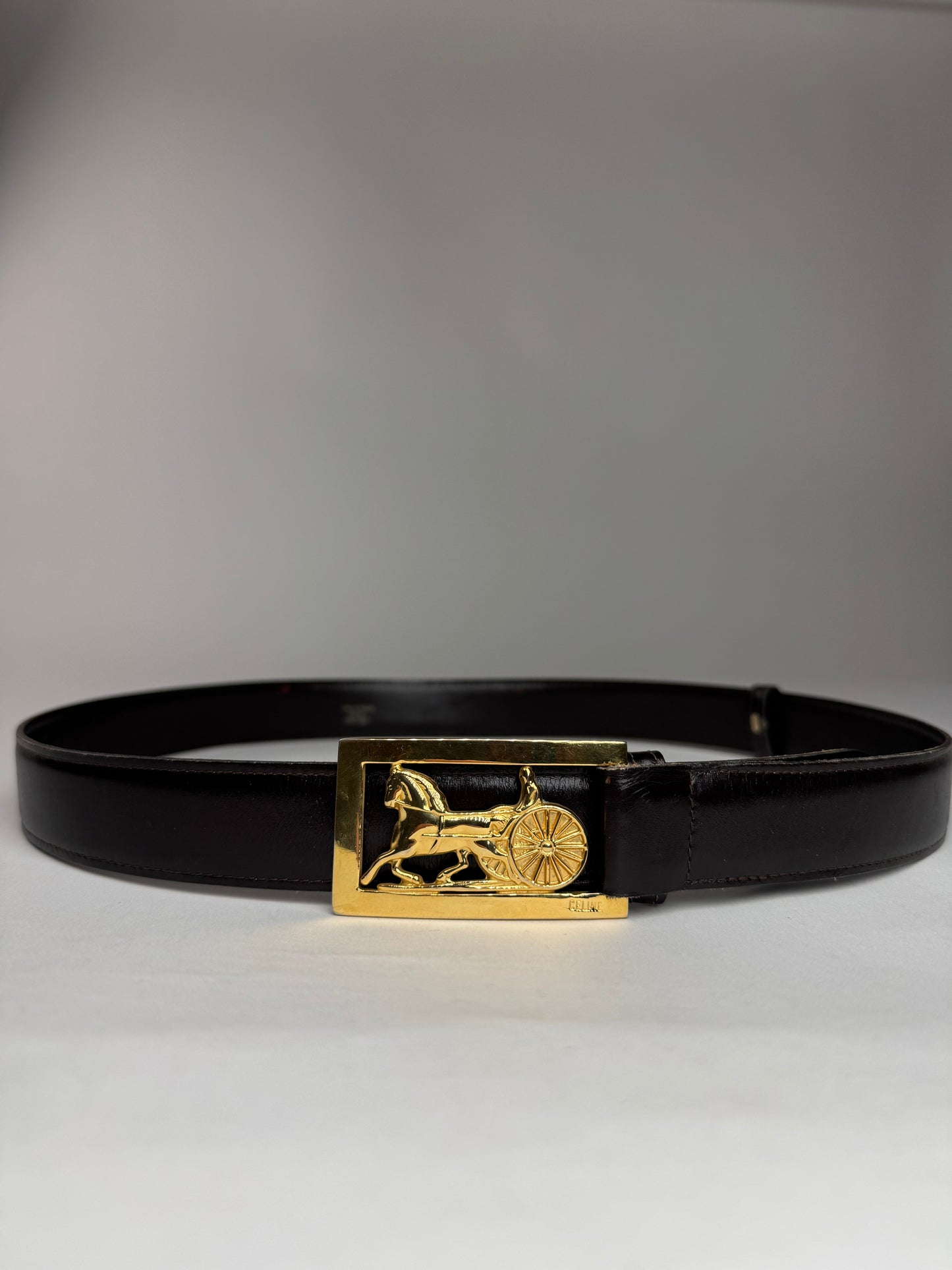 Vintage Celine Paris Leather belt brown