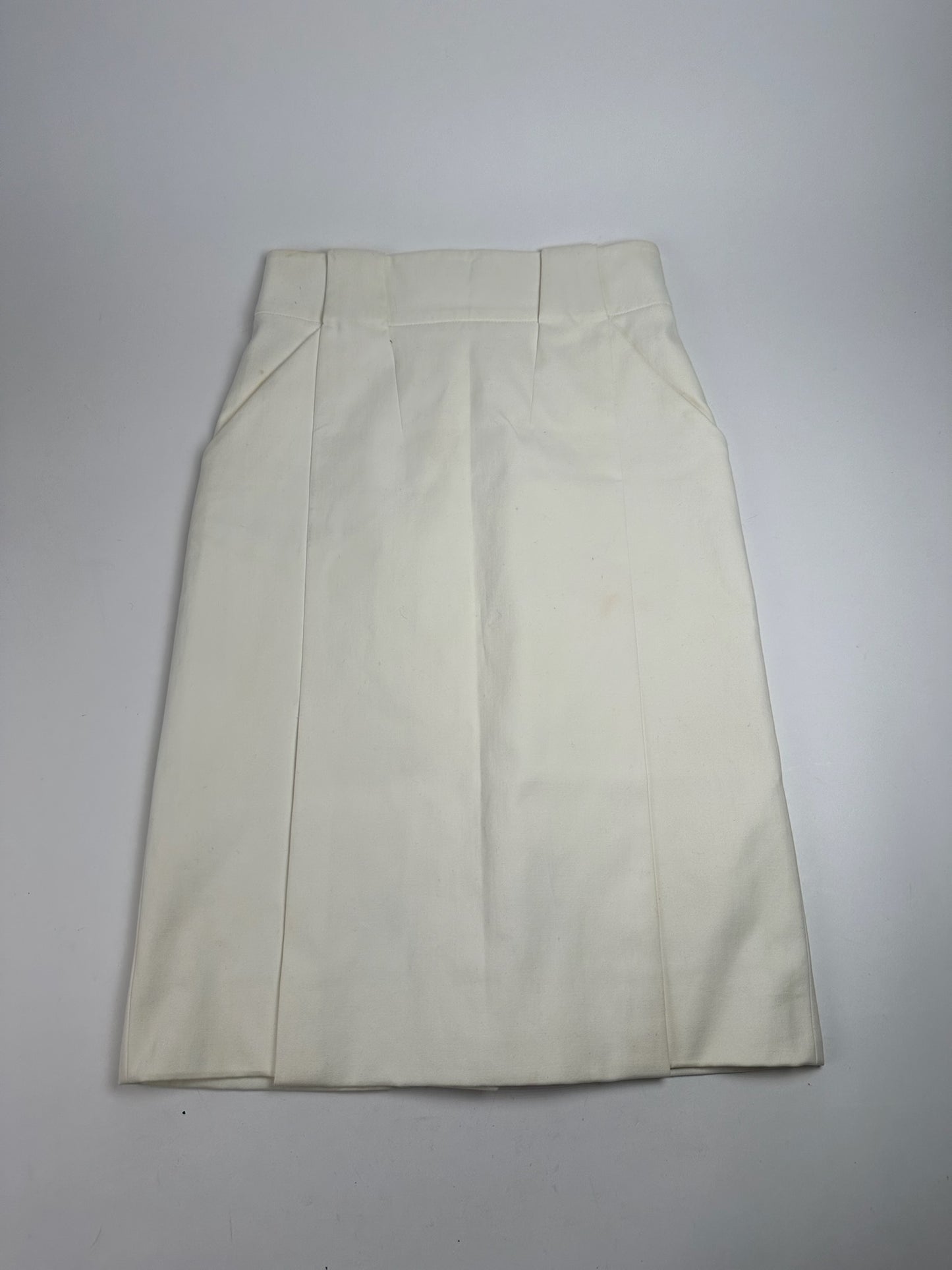 Vintage Long Gucci Canvas Skirt white