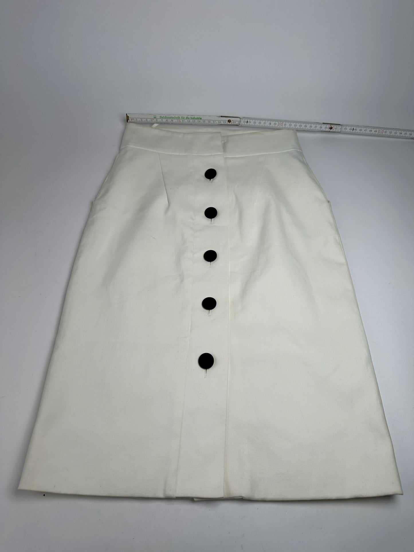 Vintage Long Gucci Canvas Skirt white
