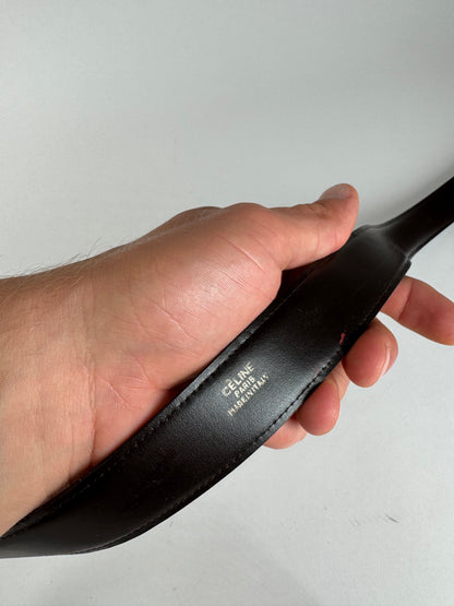 Vintage Celine Paris Leather belt brown