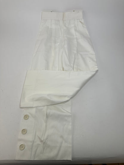 Vintage Givenchy Nouvelle Boutique Wide-Leg Cotton Trousers Ivory M