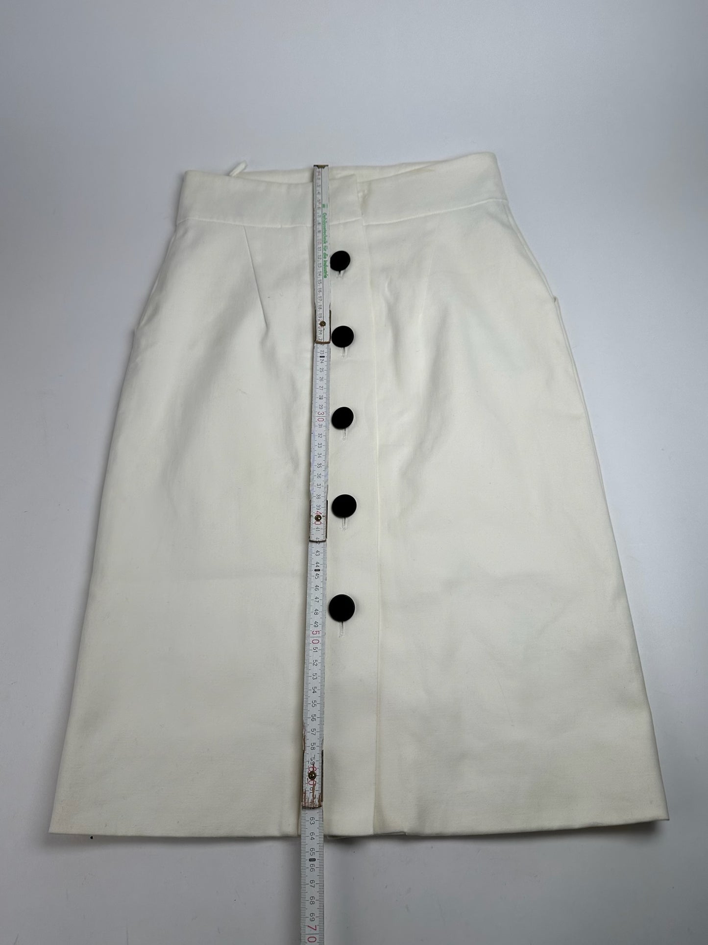Vintage Long Gucci Canvas Skirt white
