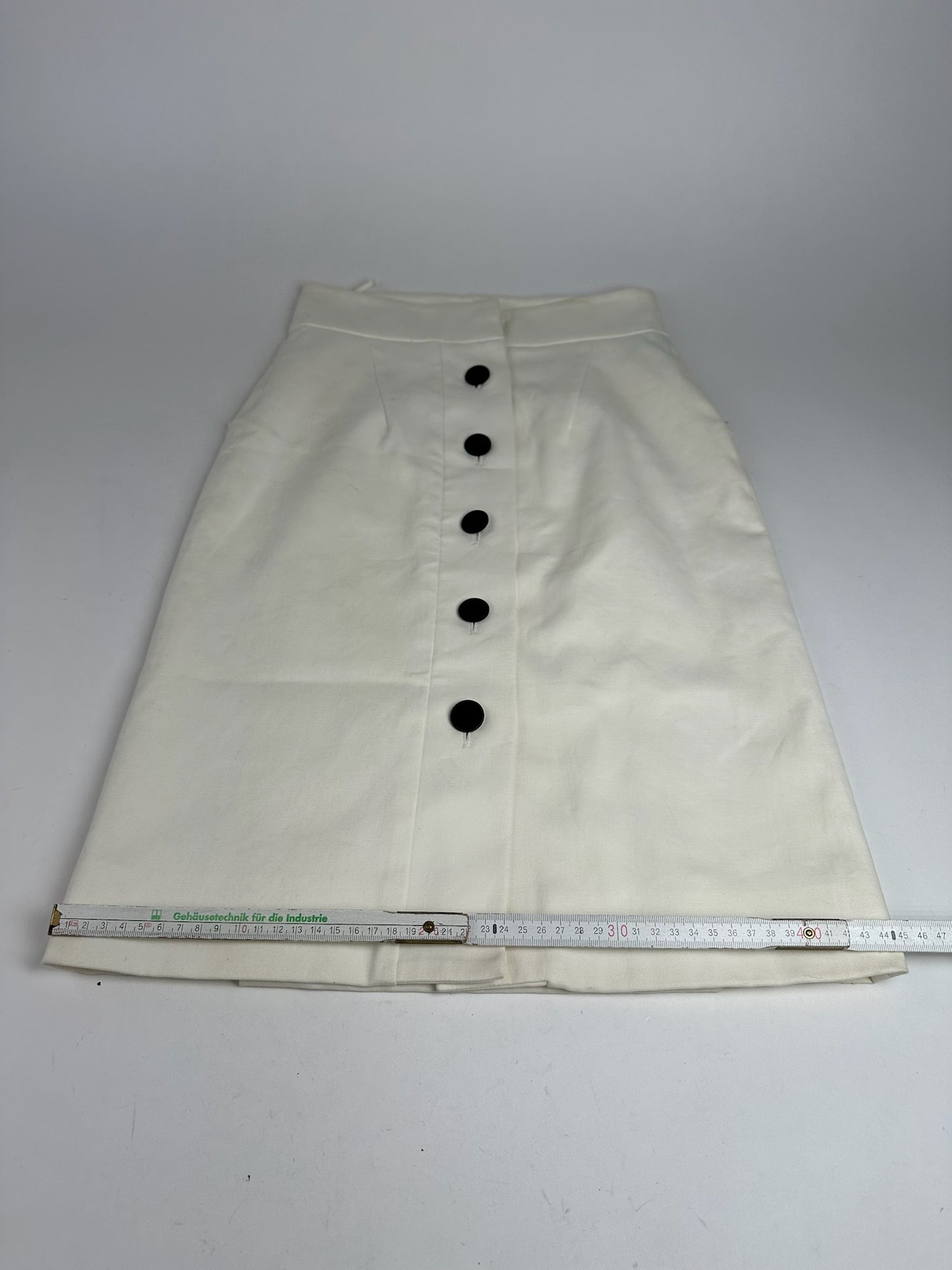 Vintage Long Gucci Canvas Skirt white