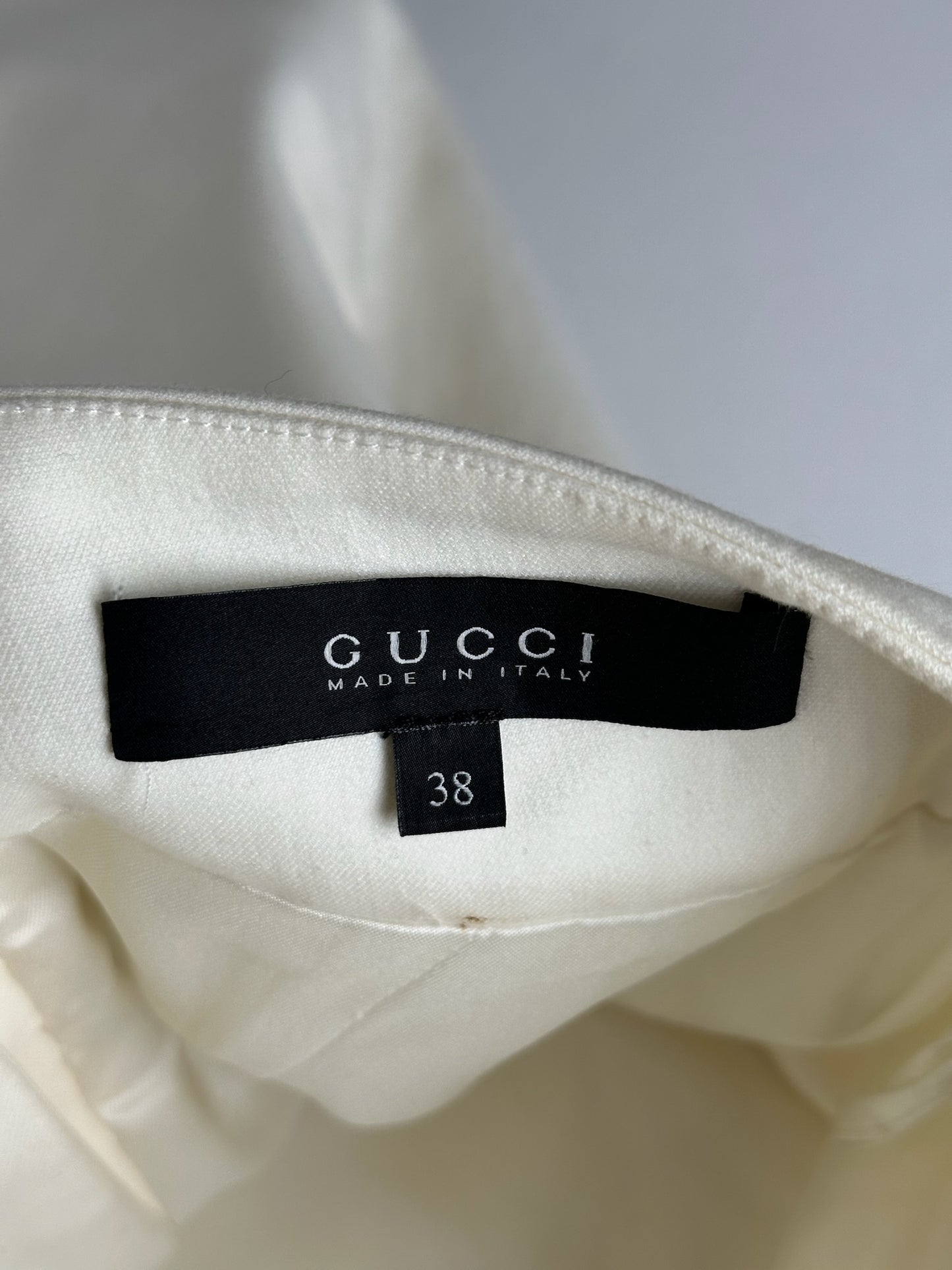 Vintage Long Gucci Canvas Skirt white