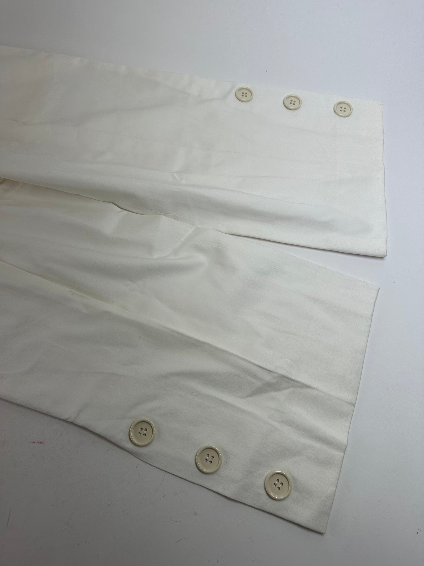 Vintage Givenchy Nouvelle Boutique Wide-Leg Cotton Trousers Ivory M