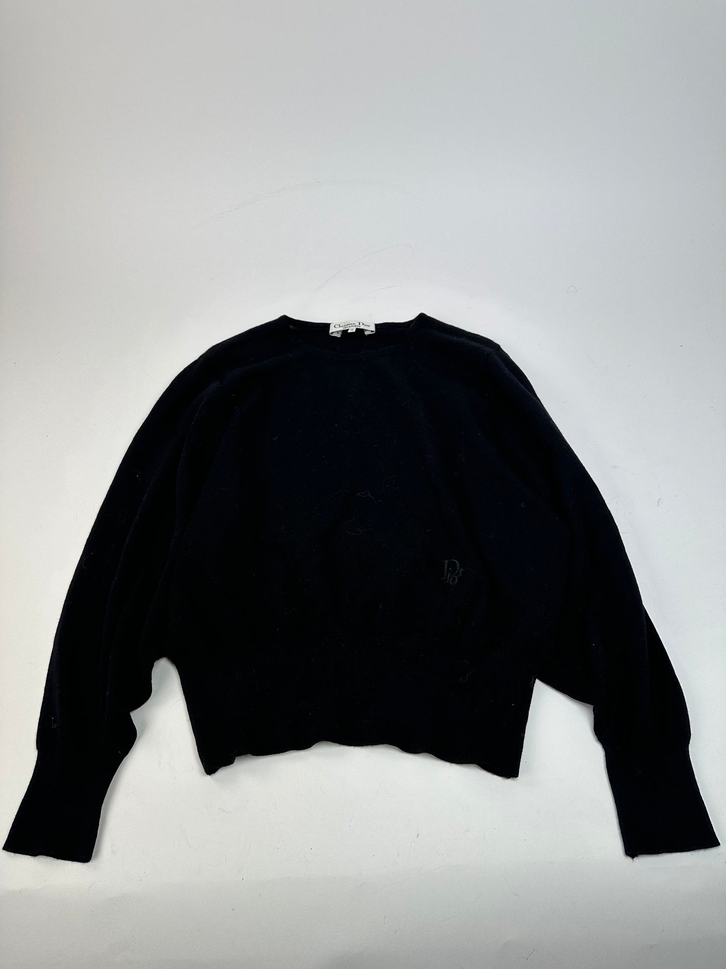 Vintage Dior Wool Sweater Black M