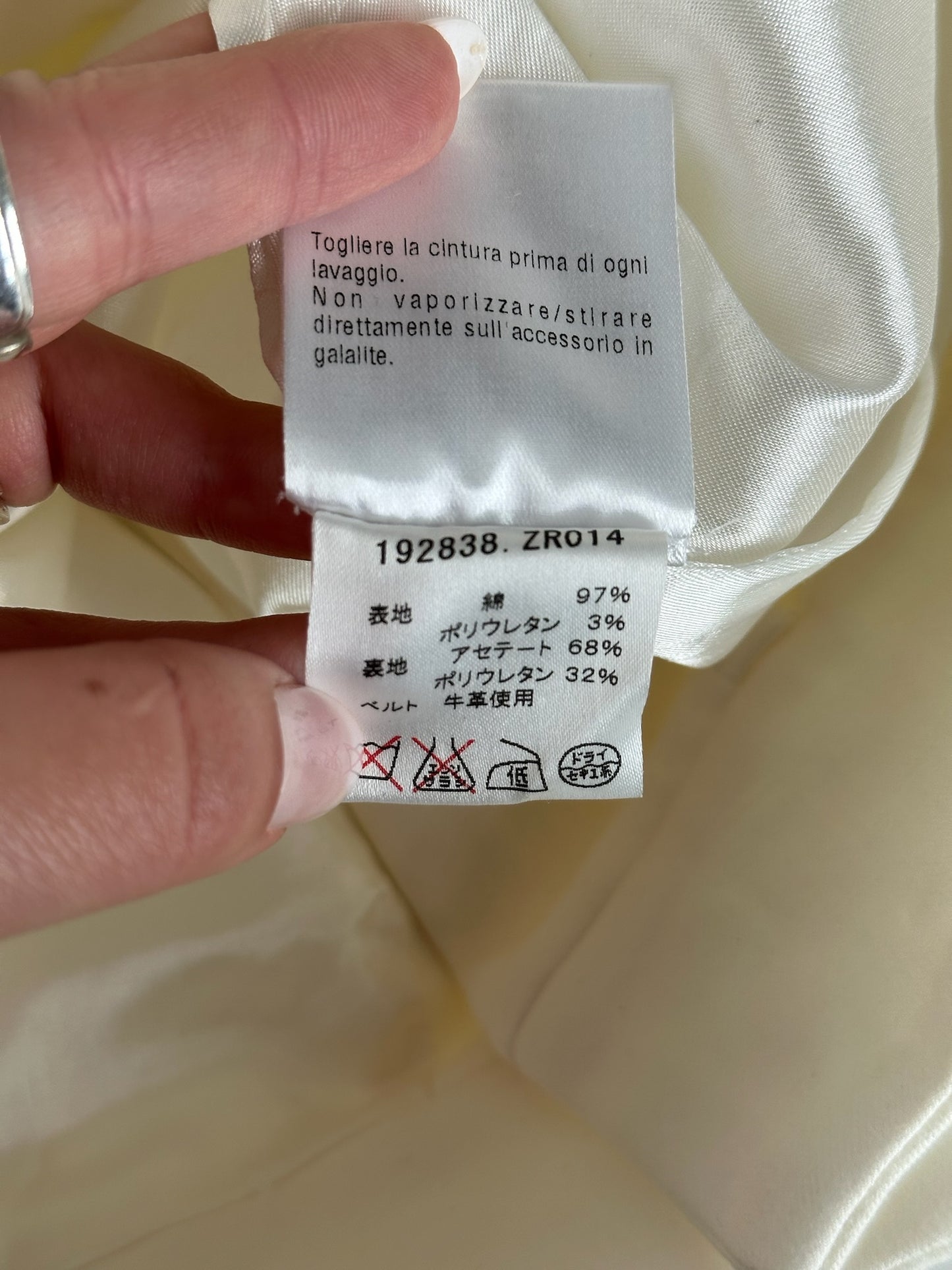 Vintage Long Gucci Canvas Skirt white