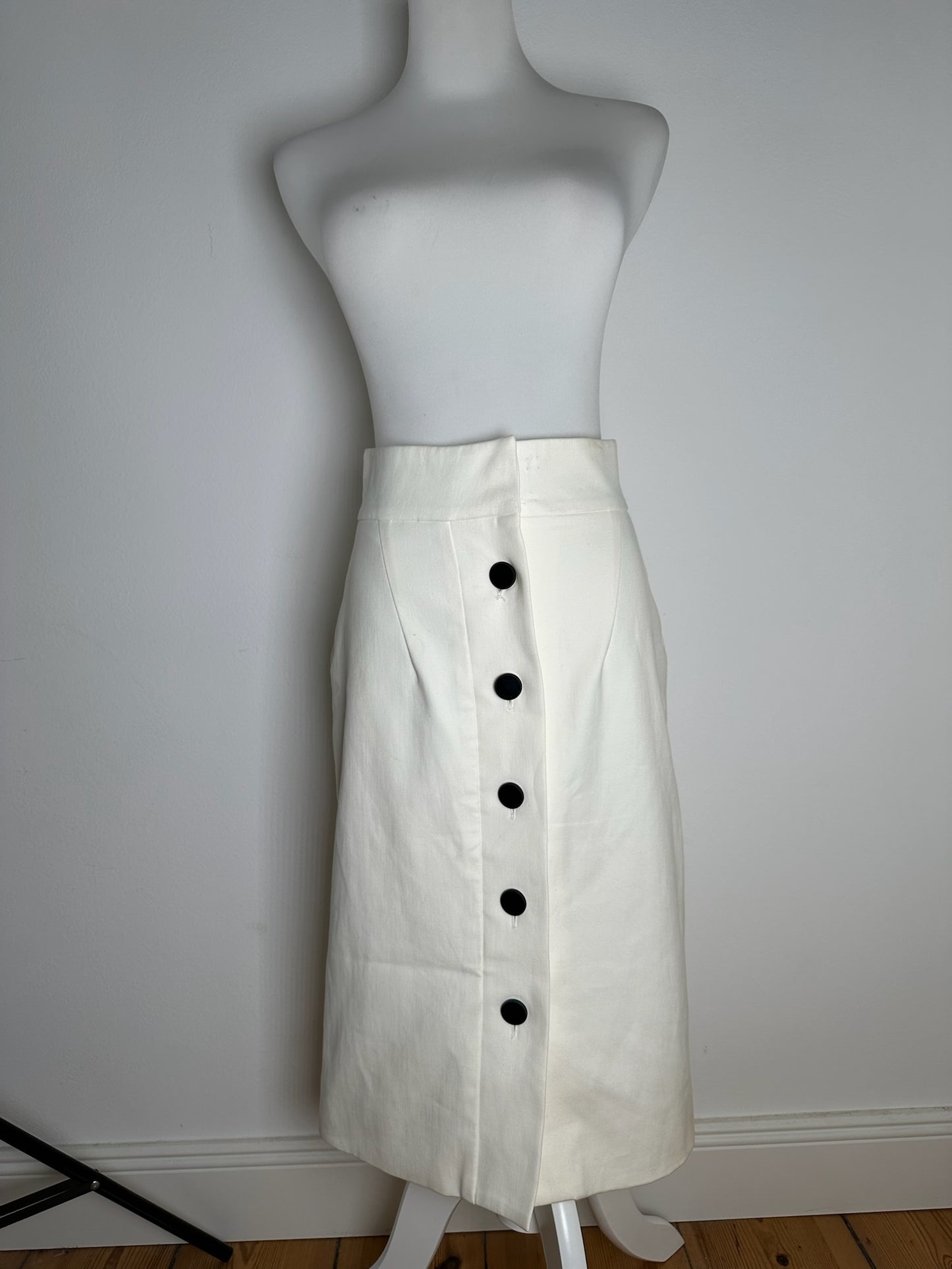 Vintage Long Gucci Canvas Skirt white