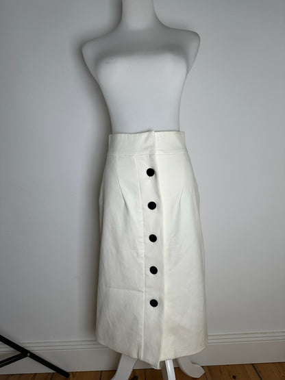 Vintage Long Gucci Canvas Skirt white