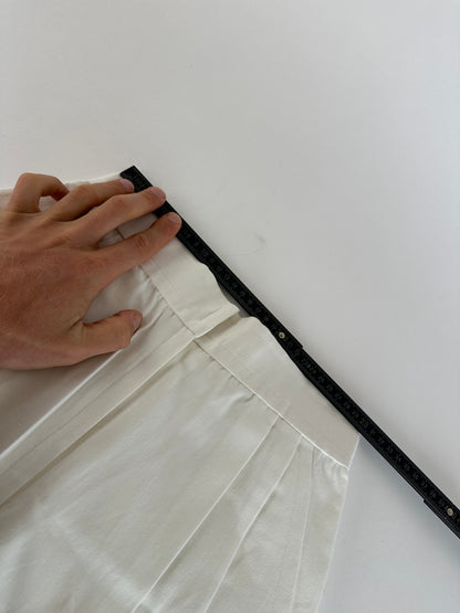 Vintage Givenchy Nouvelle Boutique Wide-Leg Cotton Trousers Ivory M