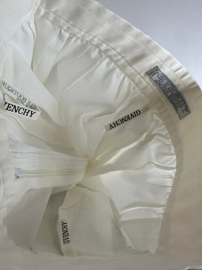 Vintage Givenchy Nouvelle Boutique Wide-Leg Cotton Trousers Ivory M