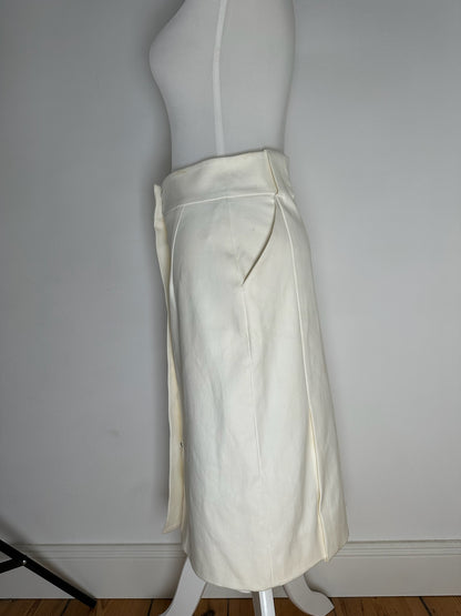 Vintage Long Gucci Canvas Skirt white