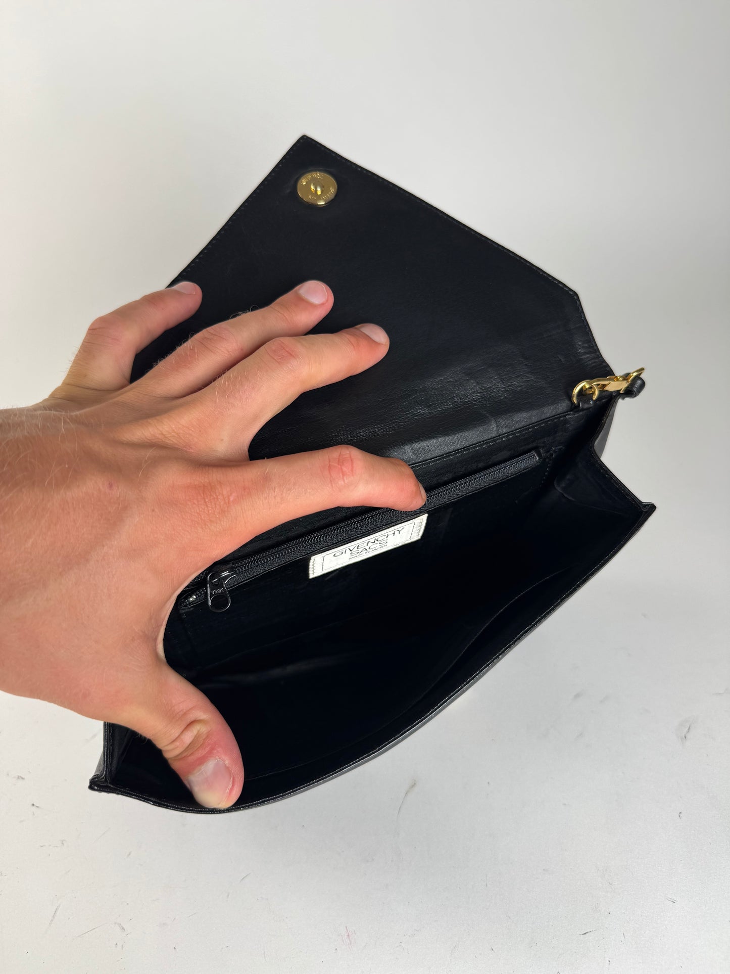 Sac vintage en cuir noir Givenchy