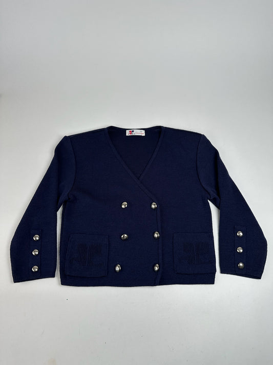 Vintage Courreges Short coat trench navy