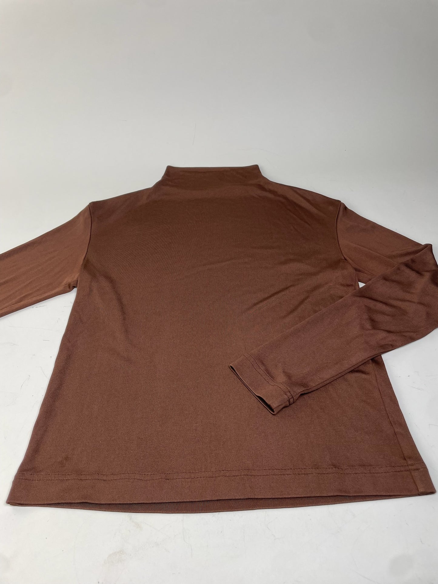 Vintage Issey Miyake Pleated Turtleneck Top Brown M