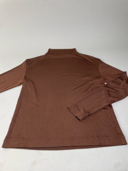 Vintage Issey Miyake Pleated Turtleneck Top Brown M